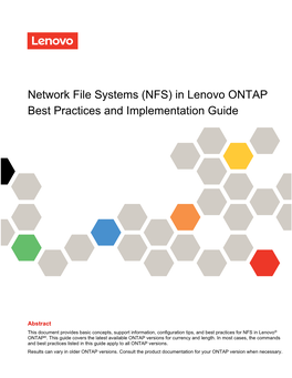 NFS in Netapp ONTAP Best Practice and Implementation Guide