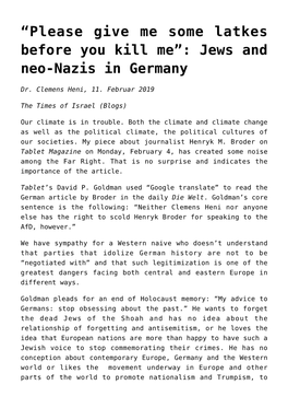 Jews and Neo-Nazis in Germany,Why Is Germany's Best