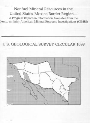 United States-Mexico Border Region- U.S. GEOLOGICAL SURVEY