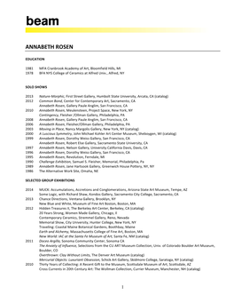 Annabeth Rosen's CV