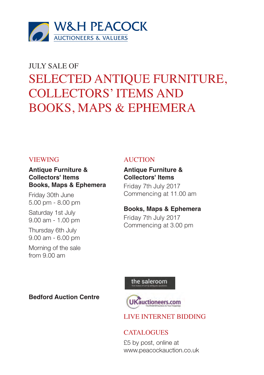 Selected Antique Furniture, Collectors' Items And