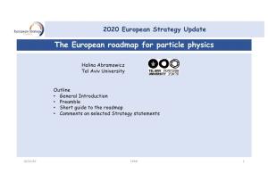 The European Roadmap for Particle Physics