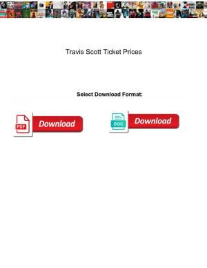 Travis Scott Ticket Prices