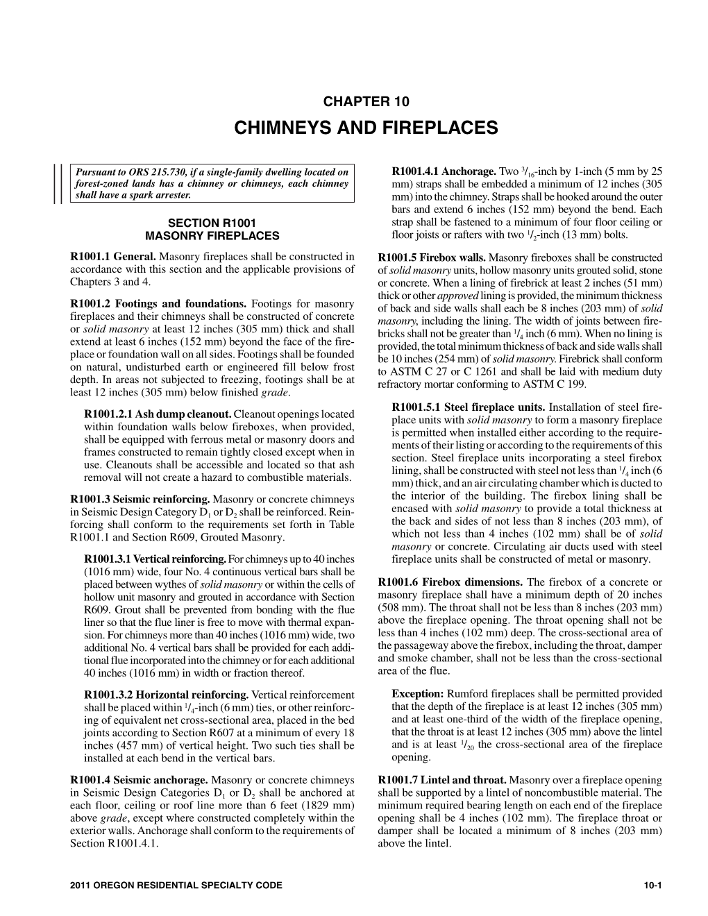 Chapter 10 Chimneys and Fireplaces