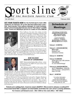 Sportsline Emailed to You for THOSE WHO ONLY WANT to ATTEND in Lieu of Or in Addition to U