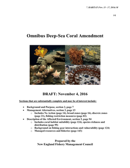 Omnibus Deep-Sea Coral Amendment