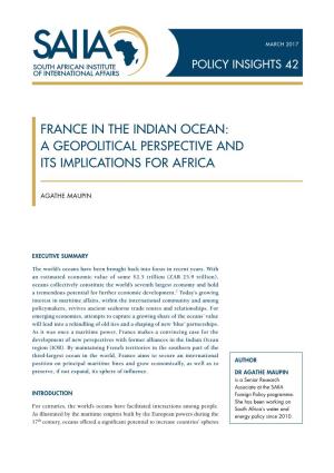 France in the Indian Ocean: a Geopolitical Perspective and Its Implications for Africa