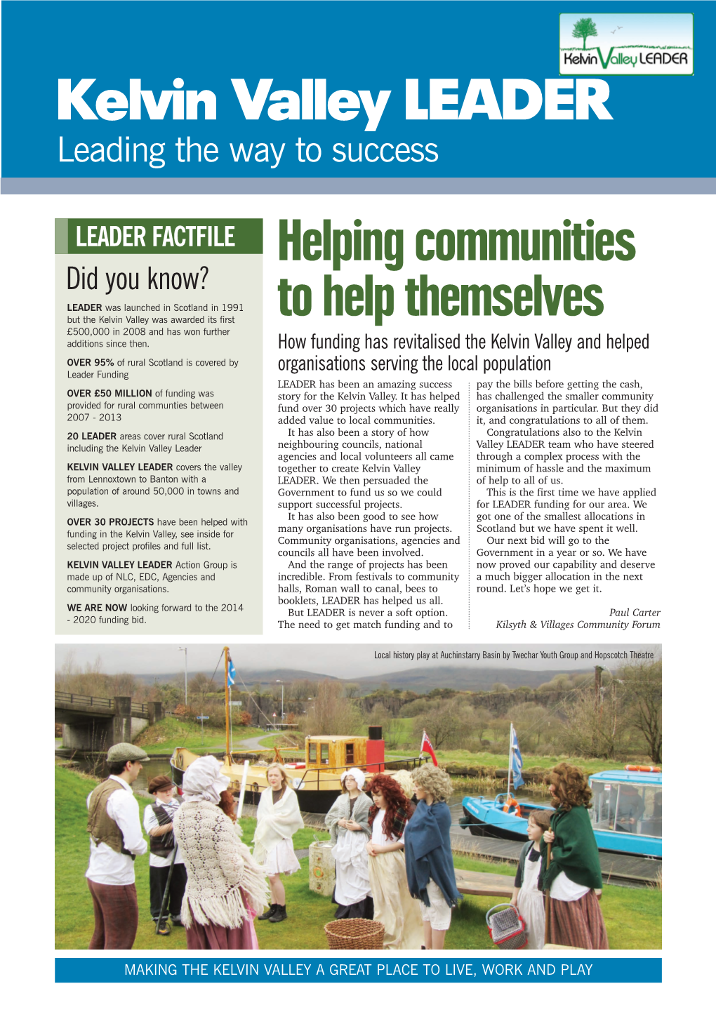 Kelvin Valley LEADER Helping Communities to Help Themselves