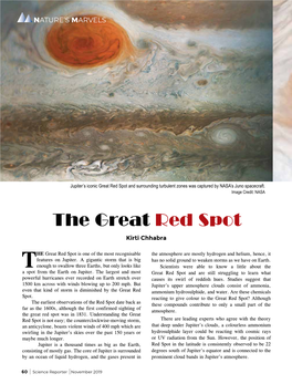 The Great Red Spot Kirti Chhabra