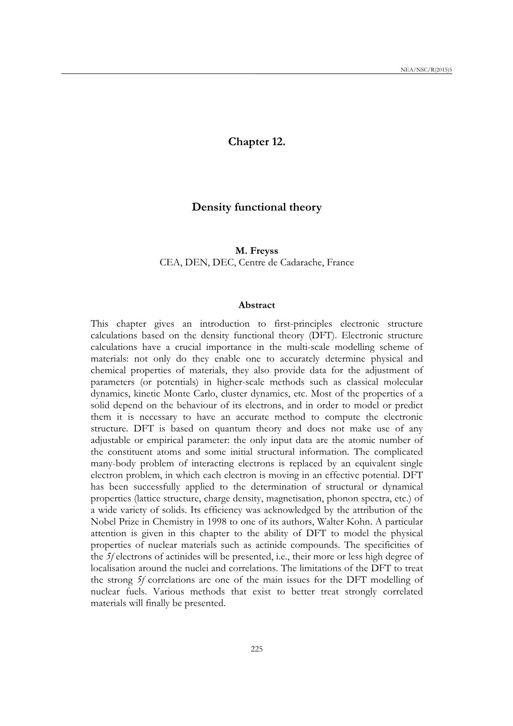 Density Functional Theory