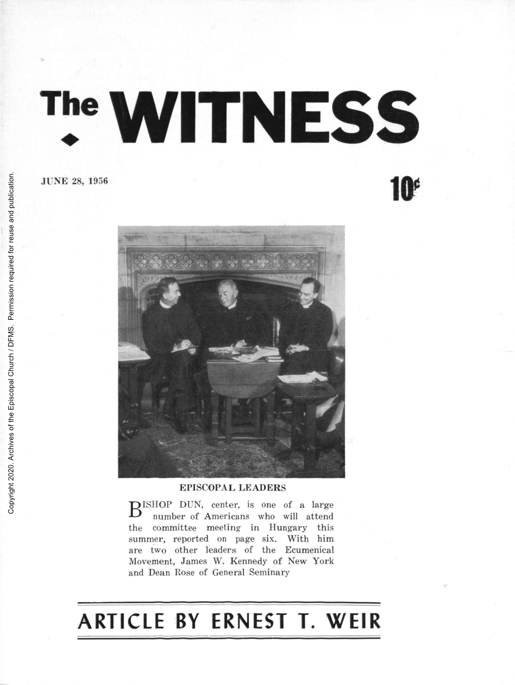 1956 the Witness, Vol. 43, No. 22