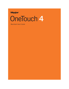Onetouch 4 Lite USB Mac User Guide