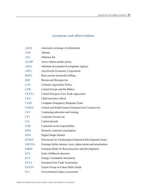 Acronyms and Abbreviations – 21