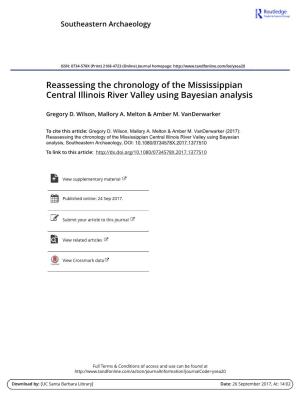 Reassessing the Chronology of the Mississippian Central Illinois River Valley Using Bayesian Analysis