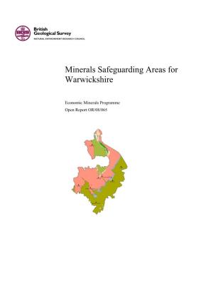 Minerals Safeguarding Areas for Warwickshire