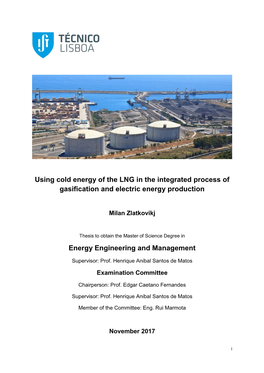 Using Cold Energy of the LNG in the Integrated Process of Gasification and Electric Energy Production