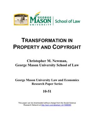 Transformation in Property and Copyright