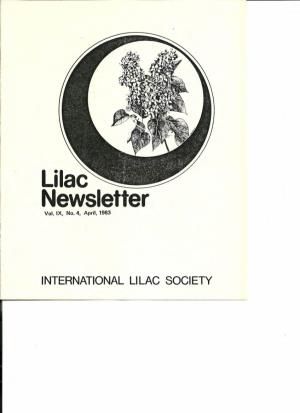 Lilac Newsletter Vol