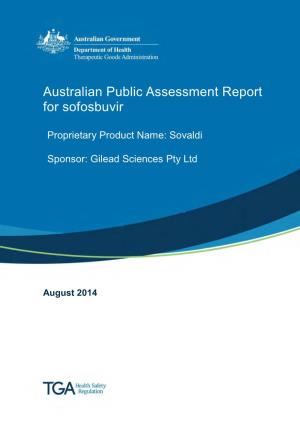 Australian Public Assessment Report for Sofosbuvir