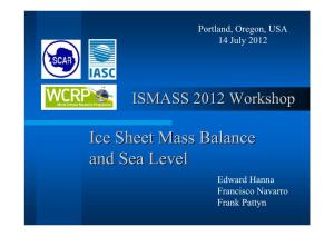 Ice Sheet Mass Balance and Sea Level