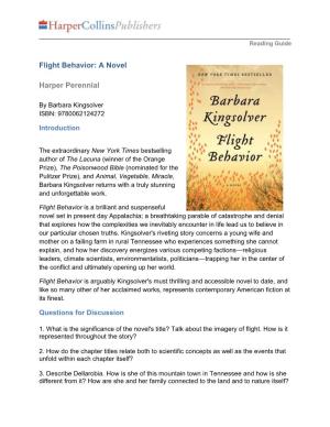 Flight Behavior: a Novel