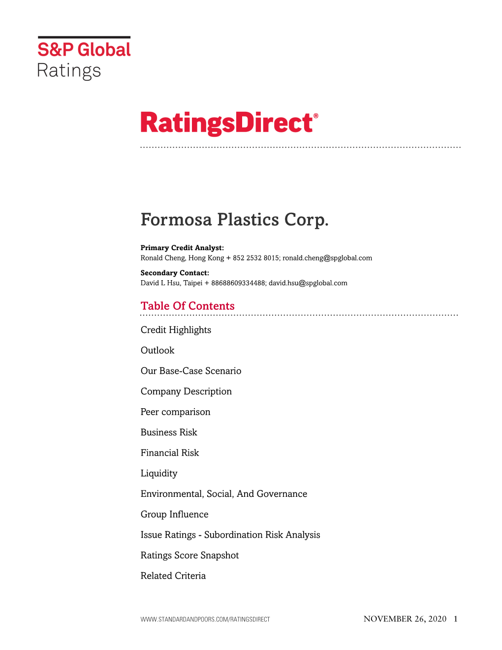 Formosa Plastics Corp