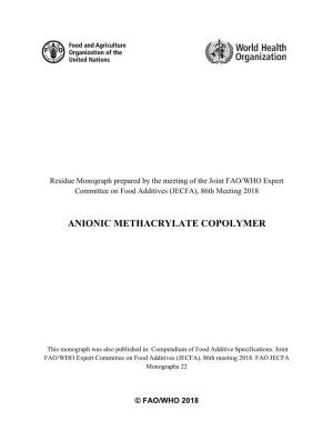 Anionic Methacrylate Copolymer