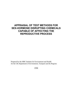 Appraisal of Test Methods for Sex-Hormone Disrupting Chemicals Capable of Affecting the Reproductive Process