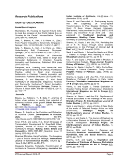 List of Publications