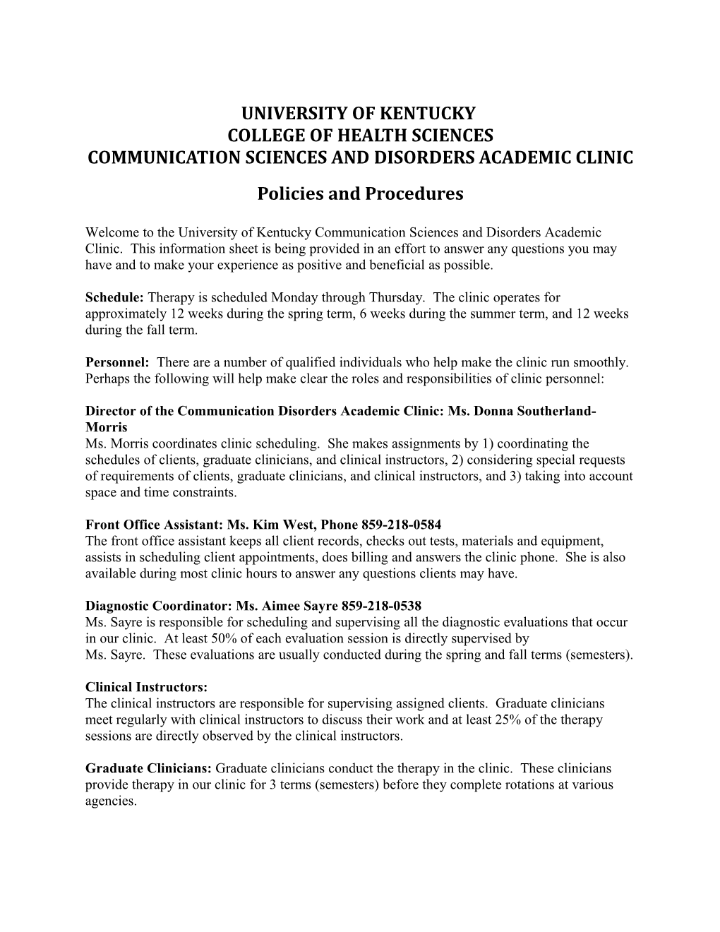 Clinic for Communication Disorders