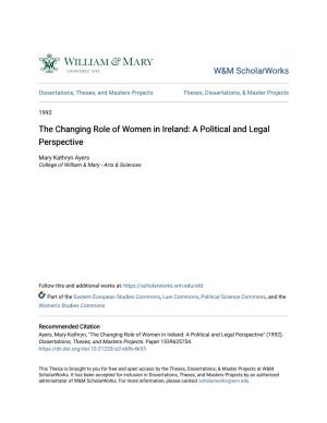 The Changing Role of Women in Ireland: a Political and Legal Perspective