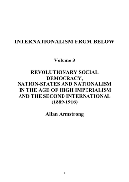'Internationalism from Below' Approach