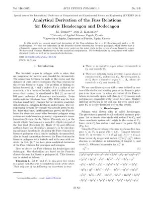 Analytical Derivation of the Fuss Relations for Bicentric Hendecagon and Dodecagon M