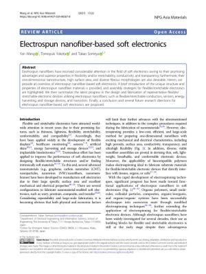 Electrospun Nanofiber-Based Soft Electronics