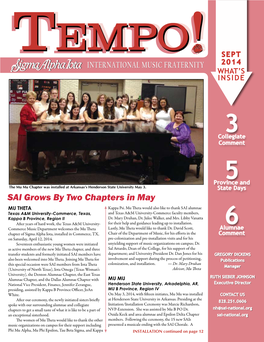SAI Grows by Two Chapters in May Mu Theta Kappa Psi