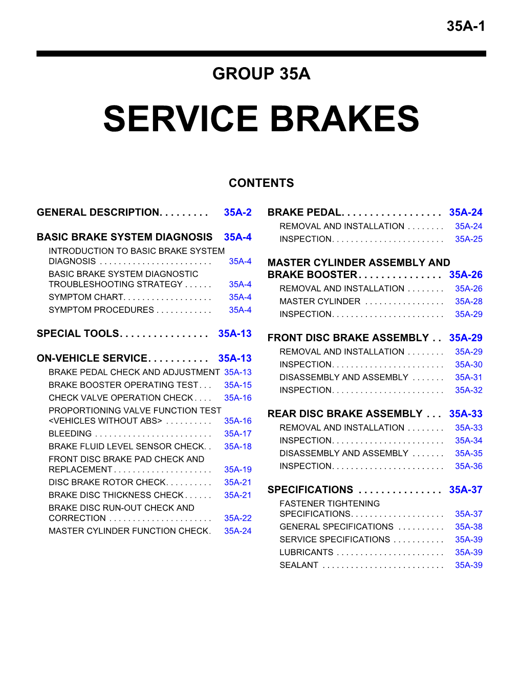 Service Brakes