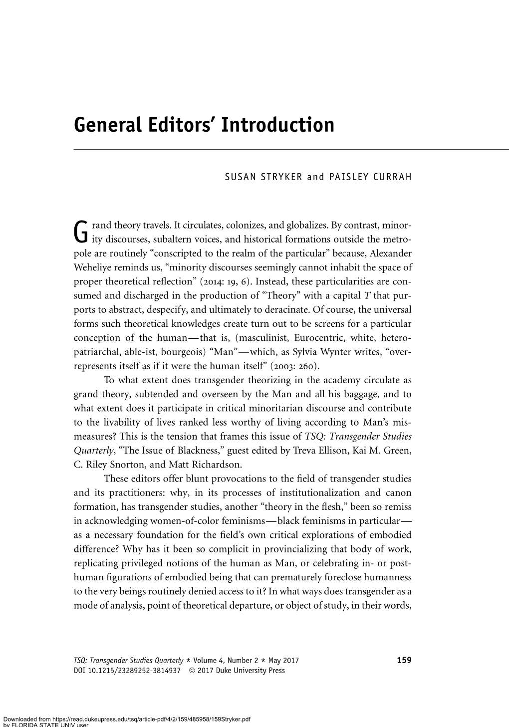 General Editors' Introduction