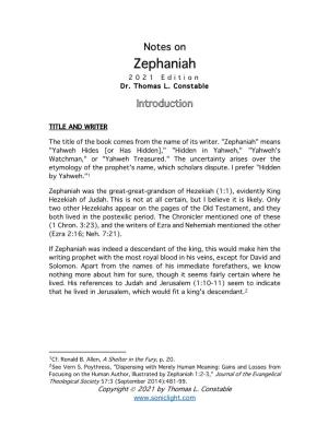 Zephaniah 202 1 Edition Dr