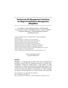 Positioning 5G Management Interfaces for Mega-Constellations Management (Megaman)