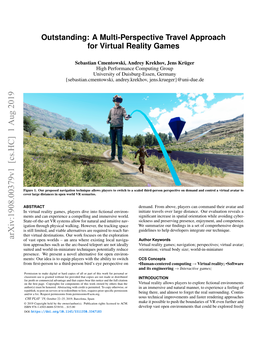 Outstanding: a Multi-Perspective Travel Approach for Virtual Reality Games