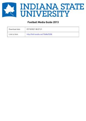 2013 Indiana State Football Interactive Guide - Gosycamores.Com—Official Web Site of Indiana State Athletics