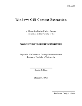 Windows GUI Context Extraction