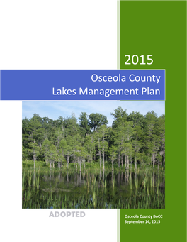 Osceola County Lakes Management Plan