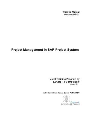 Project Management in SAP-Project System