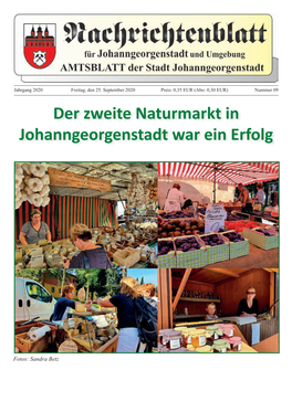 Der Zweite Naturmarkt in Johanngeorgenstadt War Ein Erfolg