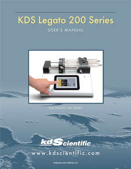 Legato 200 Series Manual Describes the Control of the Pump Using an External Computer Device