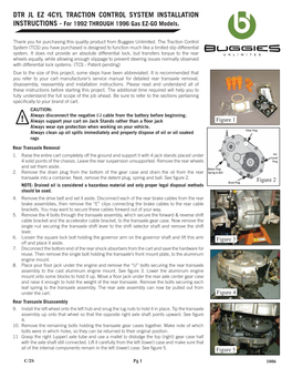 DTR JL EZ 4CYL TRACTION CONTROL SYSTEM INSTALLATION INSTRUCTIONS - for 1992 THROUGH 1996 Gas EZ-GO Models