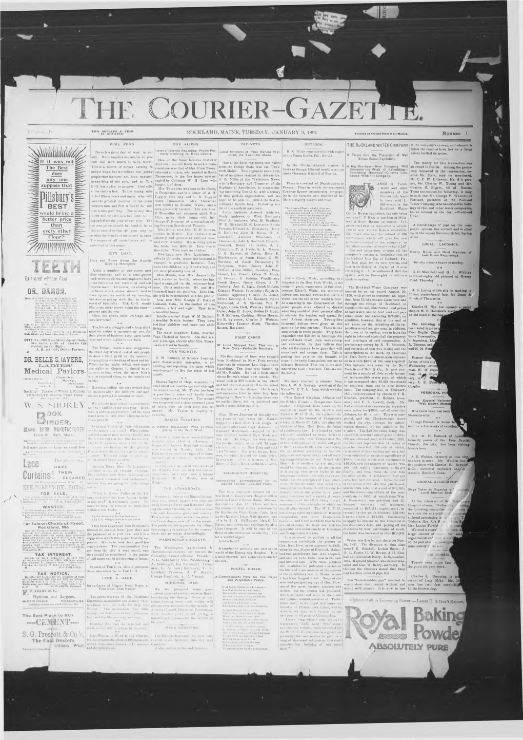 Courier Gazette : January 9, 1894