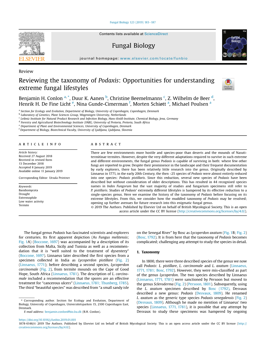 Reviewing the Taxonomy of Podaxis: Opportunities for Understanding Extreme Fungal Lifestyles