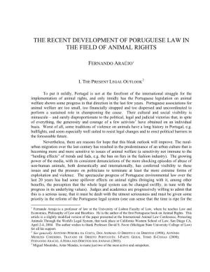 Page 1 the RECENT DEVELOPMENT of PORUGUESE